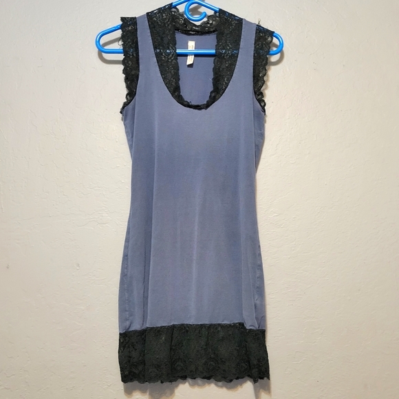 Free People Dresses & Skirts - Free People Anthropologie Lace Blue dress Size Medium